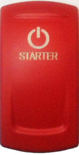 Rocker Switch Cover- Starter (in Red)