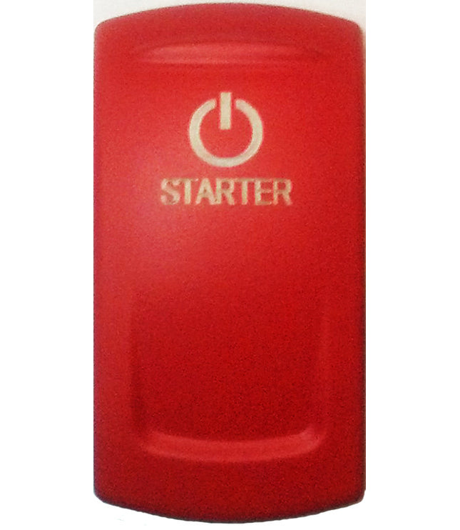 Rocker Switch Cover- Starter (in Red)